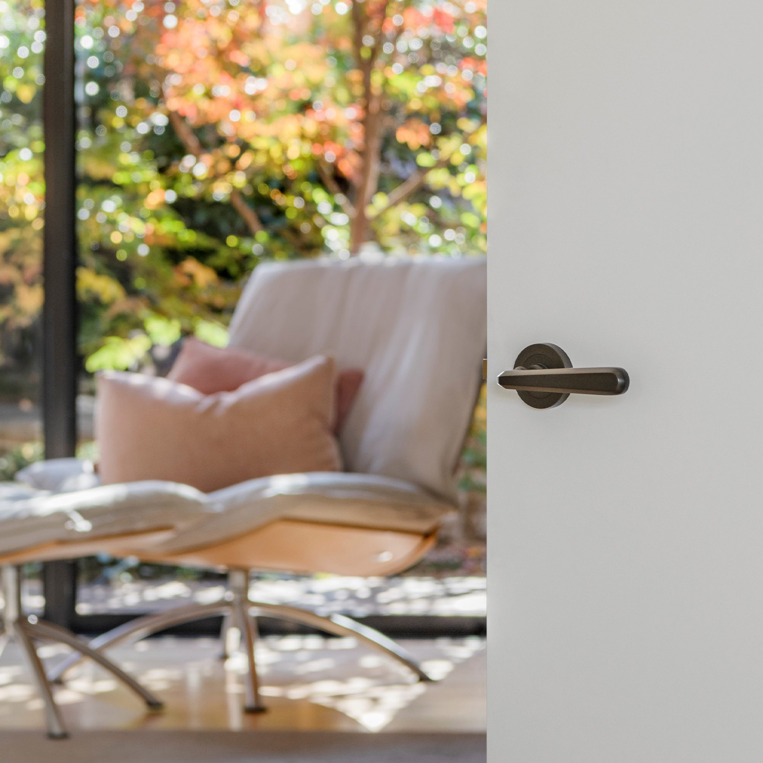 Copenhagen Door Lever Round Rose - Image 2