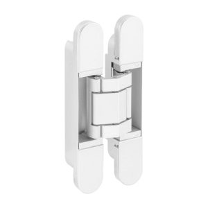 Adjustable Concealed Hinge, 180 Degrees - 60KG Rating - Min Door Thickness 36mm - White