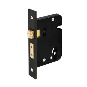 Roller Mortice Lock, Heavy Duty Euro Profile, Matt Black