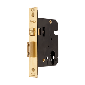Roller Mortice Lock, Heavy Duty Euro Profile, Satin Brass