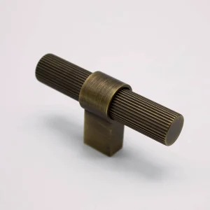 Athena T Bar Fluted Aged Brass