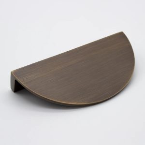 Iris Half Moon Cabinet Pull Aged Brass