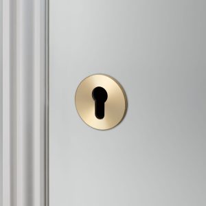 Euro Cylinder Key Escutcheon / Brass