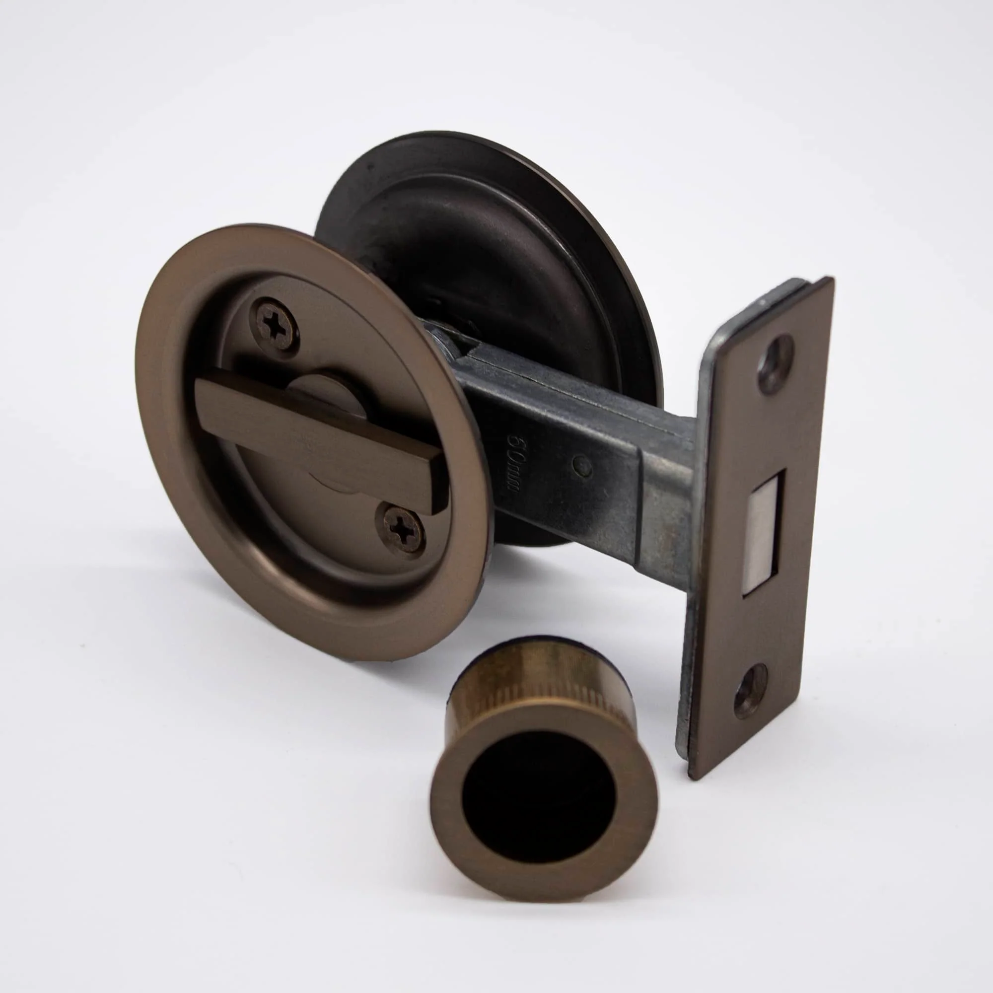 Manovella Round Sliding Cavity Privacy Lock - Image 2