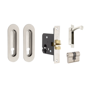 Duke Flush Pull (Small) Euro Sliding Lock Kit