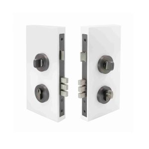 Round Double Turn Lock Kit - Includes Lock, Single Cylinder & Escutcheons, GN