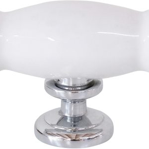T Pull White Porcelain with Chrome Plate