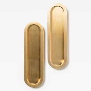 Oval Flush Pull Brass