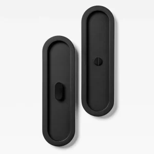 Oval Flush Pull Privacy Black