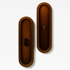 Oval Flush Pull Privacy Bronze