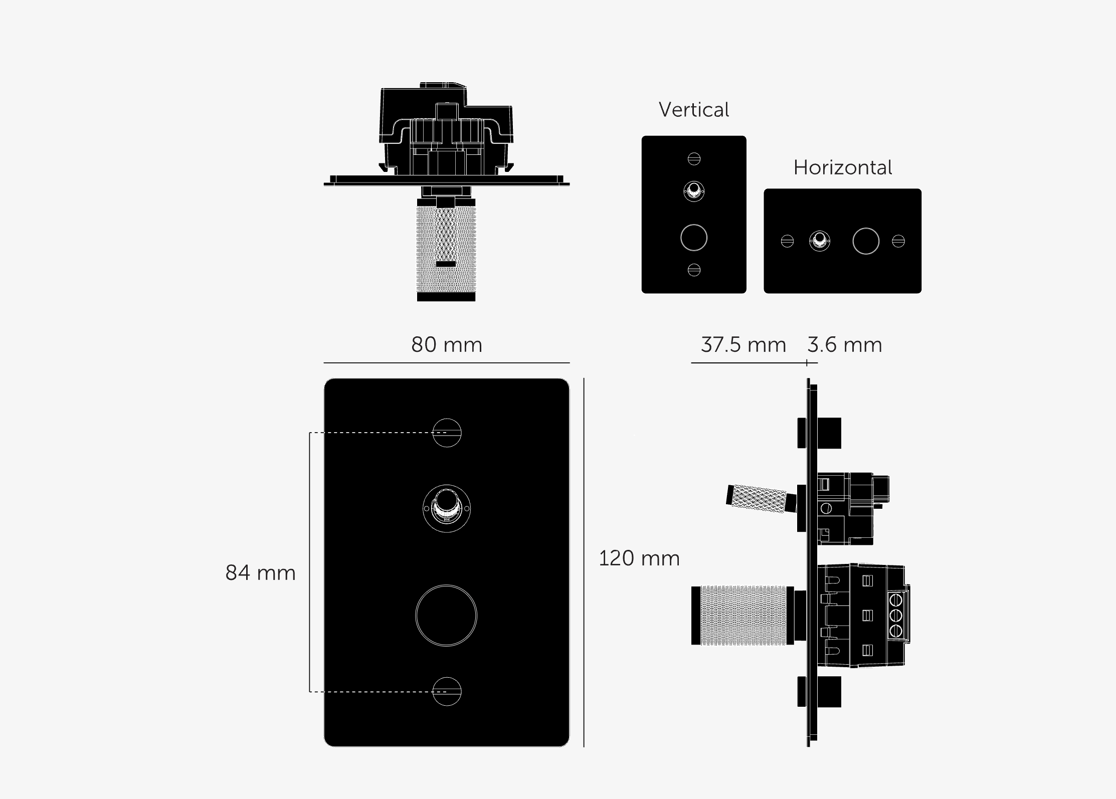 2G Toggle + Dimmer / Vertical / Cross - Image 6