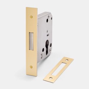 Manovella Euro Mortice Deadbolt - 60mm Backset Satin Brass