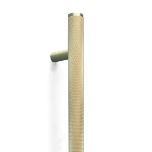 Bellevue Knurled Pull Handle - Brushed Satin Brass