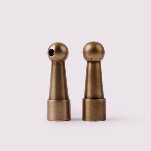 Gallery Rail Corner Post - Acid Washed Brass