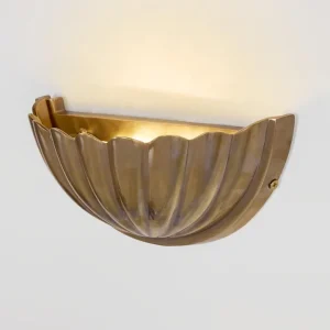 Half Moon Shell Shade Wall Light Large