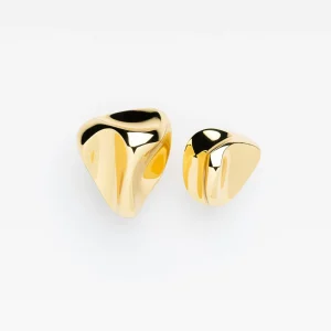 Rubble Knob Polished Brass