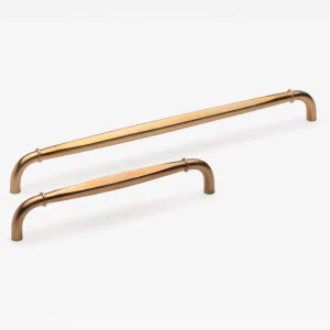 Cast Almond Pull Natural Brass